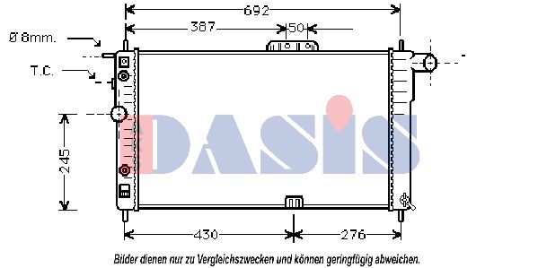 AKS DASIS radiatorius, variklio aušinimas 510020N